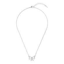 Load image into Gallery viewer, lahri: small heart bow pendant silver/crystal
