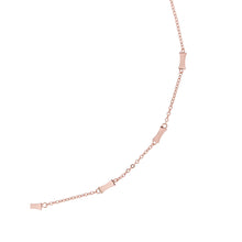 Load image into Gallery viewer, ted baker-: mini faceted bow necklace rose gold
