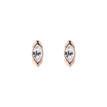 Load image into Gallery viewer, iclyn: arctic crystal stud earring rose gold
