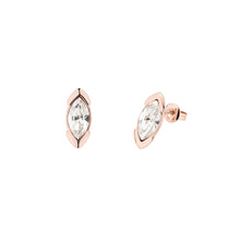 Load image into Gallery viewer, iclyn: arctic crystal stud earring rose gold
