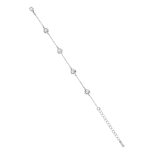 Load image into Gallery viewer, heniee: swarovski crystal heart bracelet silver
