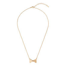 Load image into Gallery viewer, tessla: crystal tux bow gold pendant
