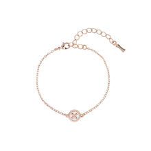 Load image into Gallery viewer, brenna: mother of pearl bracelet button rose gold
