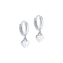 Load image into Gallery viewer, ted baker-tiny heart charms - huggie earrings
