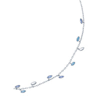 Load image into Gallery viewer, ted baker-crystal vine choker silver blue crystal
