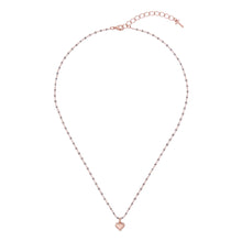 Load image into Gallery viewer, ted baker: sparkle heart enamel chain pendant rose gold silver glitter
