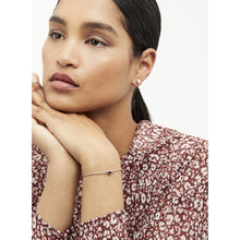 Load image into Gallery viewer, ted baker:: sparkle heart enamel chain bracelet rose gold silver glitter
