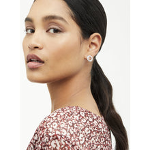 Load image into Gallery viewer, ted baker: crystal aurora hoop earring silver clear crystal
