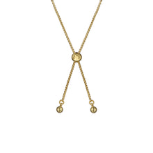 Load image into Gallery viewer, ted baker melrah: crystal adjustable tennis bracelet gold tone black dianond crystal
