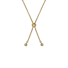 Load image into Gallery viewer, ted baker melrah: crystal adjustable tennis bracelet gold tone
