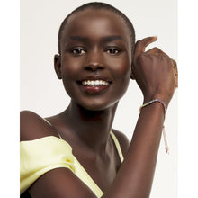 Load image into Gallery viewer, ted baker melrah icon rose gold tone rainbow crystal slider bracelet
