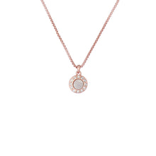 Load image into Gallery viewer, ted baker gemmarh gem button rose gold tone mother of pearl crystal pendant
