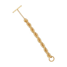 Load image into Gallery viewer, ted baker logo rope chunky chain gold plated bracelet
