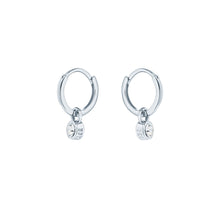 Load image into Gallery viewer, ted baker sinalaa silver tone crystal huggie
