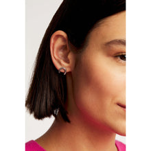Load image into Gallery viewer, ted bakerlouiee lucky horseshoe stud earring silver tone

