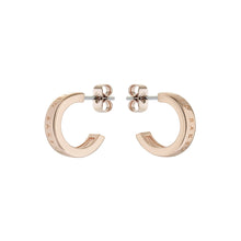 Load image into Gallery viewer, ted baker helanna  nano logo hoop earring rose gold tone
