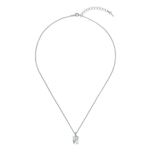 Load image into Gallery viewer, ted baker linnear lo-ve pendant silver tone baby blue
