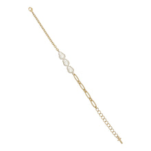 Load image into Gallery viewer, ted baker peresha pearly chain bracelet gold tone, pearl
