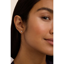 Load image into Gallery viewer, ted baker sinee: mini crystal stud earrings, silver tone, clear crystal
