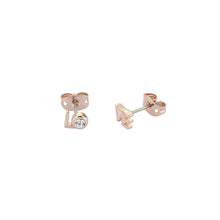 Load image into Gallery viewer, ted baker liinah lo-ve stud earring baby pink, clear crystal
