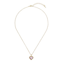 Load image into Gallery viewer, ted baker harlyyn: heart of glass pendant gold tone, light pink
