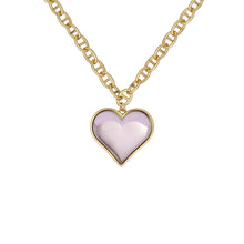 Load image into Gallery viewer, ted baker haydenn: heart of glass large pendant gold tone lilac
