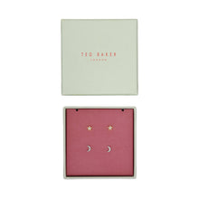Load image into Gallery viewer, ted baker melanyy: celestial stud earring gift set gol and silver tone clear crystal
