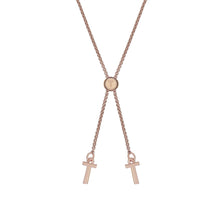 Load image into Gallery viewer, ted baker hadassa: heart star drawstring bracelet rose gold tone, clear crystal
