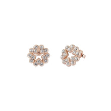 Load image into Gallery viewer, ted baker honestt: heart star stud earring rose gold, clear crystal
