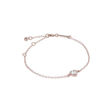 Load image into Gallery viewer, ted baker hansa: crystal heart bracelet rose gold &amp; clear crystal
