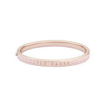 Load image into Gallery viewer, ted baker elliee: enamel heart rose gold tone light pink bangle
