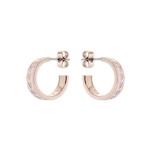 Load image into Gallery viewer, ted baker emrie: enamel heart hoop rose gold light pink earring
