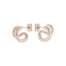 Load image into Gallery viewer, ted baker hennriy: double hoop rose gold tone earring
