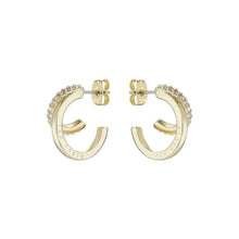 Load image into Gallery viewer, ted baker hrlias crystal doublr hoop crystal earring
