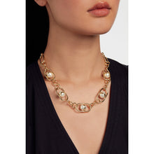 Load image into Gallery viewer, ted baker perriet: statement pearl chain necklace gold tone, pearl
