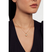 Load image into Gallery viewer, ted baker perreti: logo pearl gold tone pendant necklace

