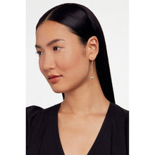 Load image into Gallery viewer, ted baker perllie: logo pearl gold tone long drop earrings

