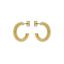 Load image into Gallery viewer, ted baker dotetta: dotty hoop earrings gold tone
