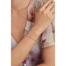 Load image into Gallery viewer, ted baker barset: crystal bow adjustable bracelet silver tone, clear crystal

