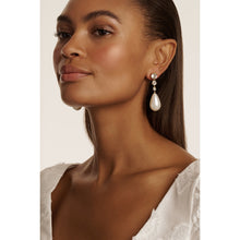 Load image into Gallery viewer, ted baker pearsti: statement crystal bead drop earrings gold tone
