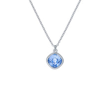 Load image into Gallery viewer, ted baker crastel: crystal pendant necklace silver tone, light blue crystal
