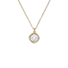 Load image into Gallery viewer, ted baker crastel: crystal pendant necklace silver tone, light blue crystal
