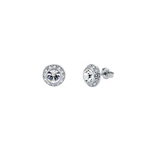 Load image into Gallery viewer, ted baker soletia: solitaire sparkle crystal stud earrings silver tone, clear crystal
