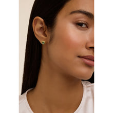 Load image into Gallery viewer, ted baker soleta: solitaire sparkle crystal stud earrings gold tone, green crystal
