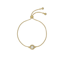 Load image into Gallery viewer, ted baker soleta: solitaire sparkle crystal adjustable bracelet gold tone clear crystal
