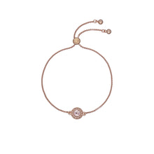 Load image into Gallery viewer, ted baker soleta: solitaire sparkle crystal adjustable bracelet rose gold tone,rose crystal
