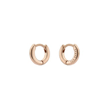 Load image into Gallery viewer, ted baker crisete: logo hoop 10mm earrings rose gold tone
