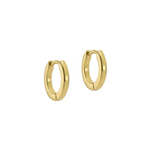 Load image into Gallery viewer, ted baker crislie logo 12mm hoop earring gold tone
