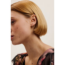 Load image into Gallery viewer, ted baker heplie: crystal hoop earrings (14mm) silver tone, rainbow crystal
