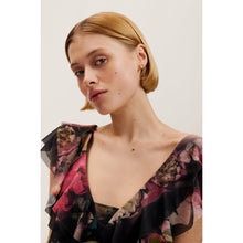 Load image into Gallery viewer, ted baker flo: pearl flower stud earrings gold tone
